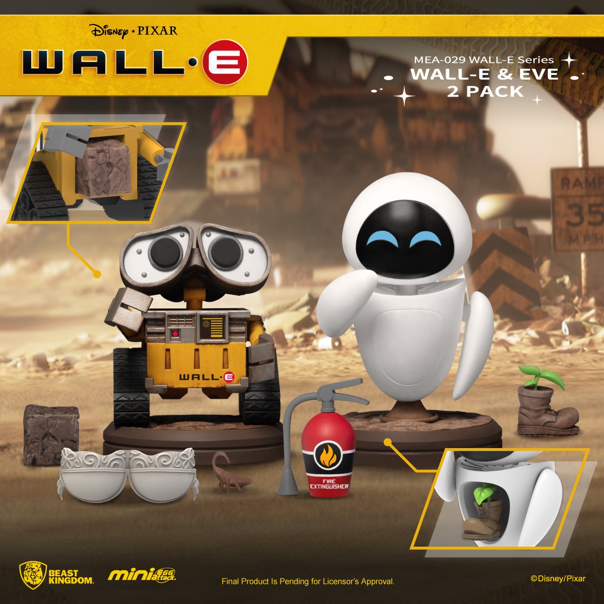 Beast Kingdom Wall E Deries Wall E Eve 2 Pack Toys Wonderland